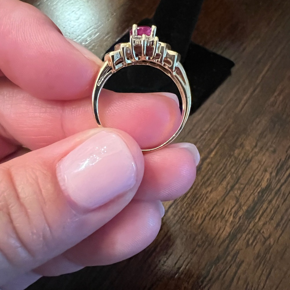 Genuine Ruby & Diamond Ring - image 7